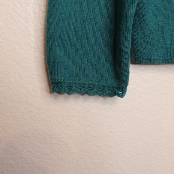 Hampshire Studio Cardigan Button Down With Lace Trimming - Picture 5 of 8